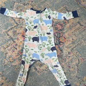 Hippo Print Kids One Piece